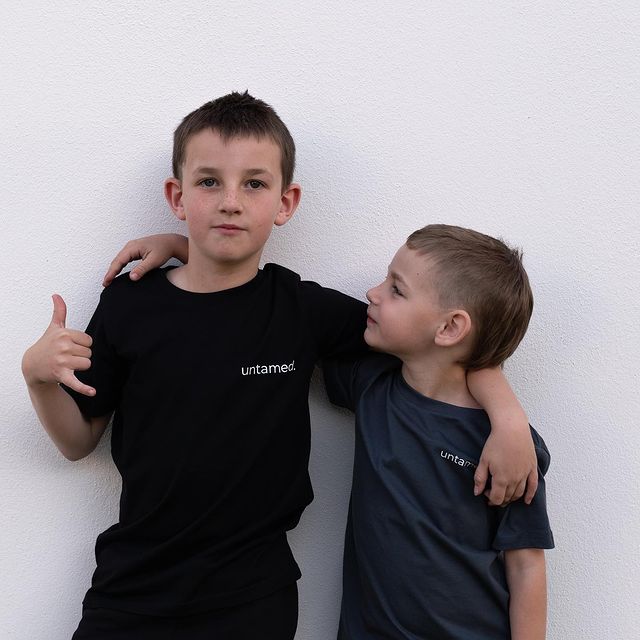 The Chase Tee — A beautiful 100% combed cotton-blend easy-wear comfy tee for kids. Available in Black colour. Get yours today!